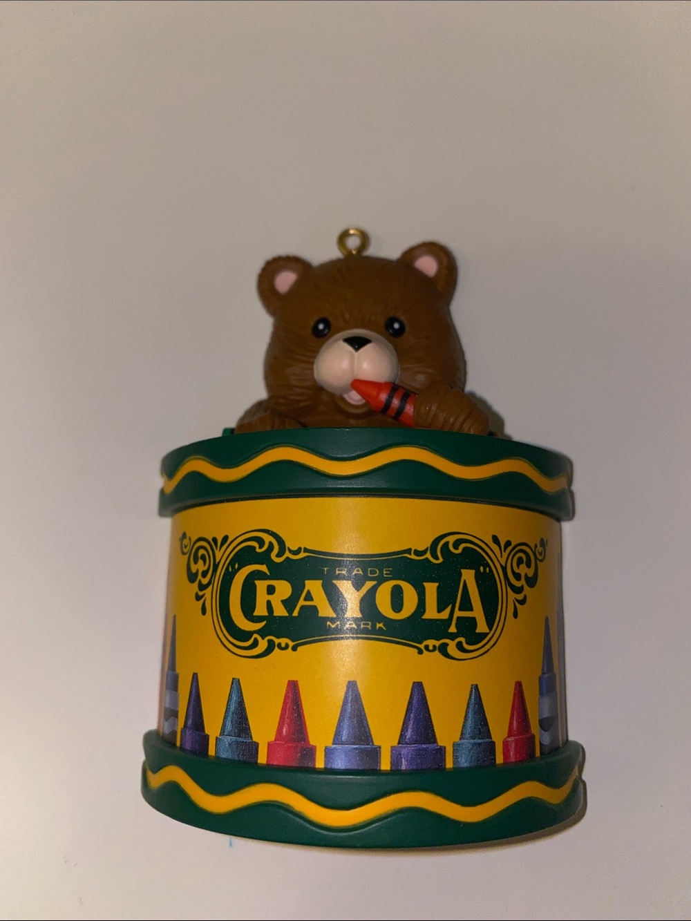 Vintage Crayola Crayon Holiday Ornament: Teddy Bear Ornament